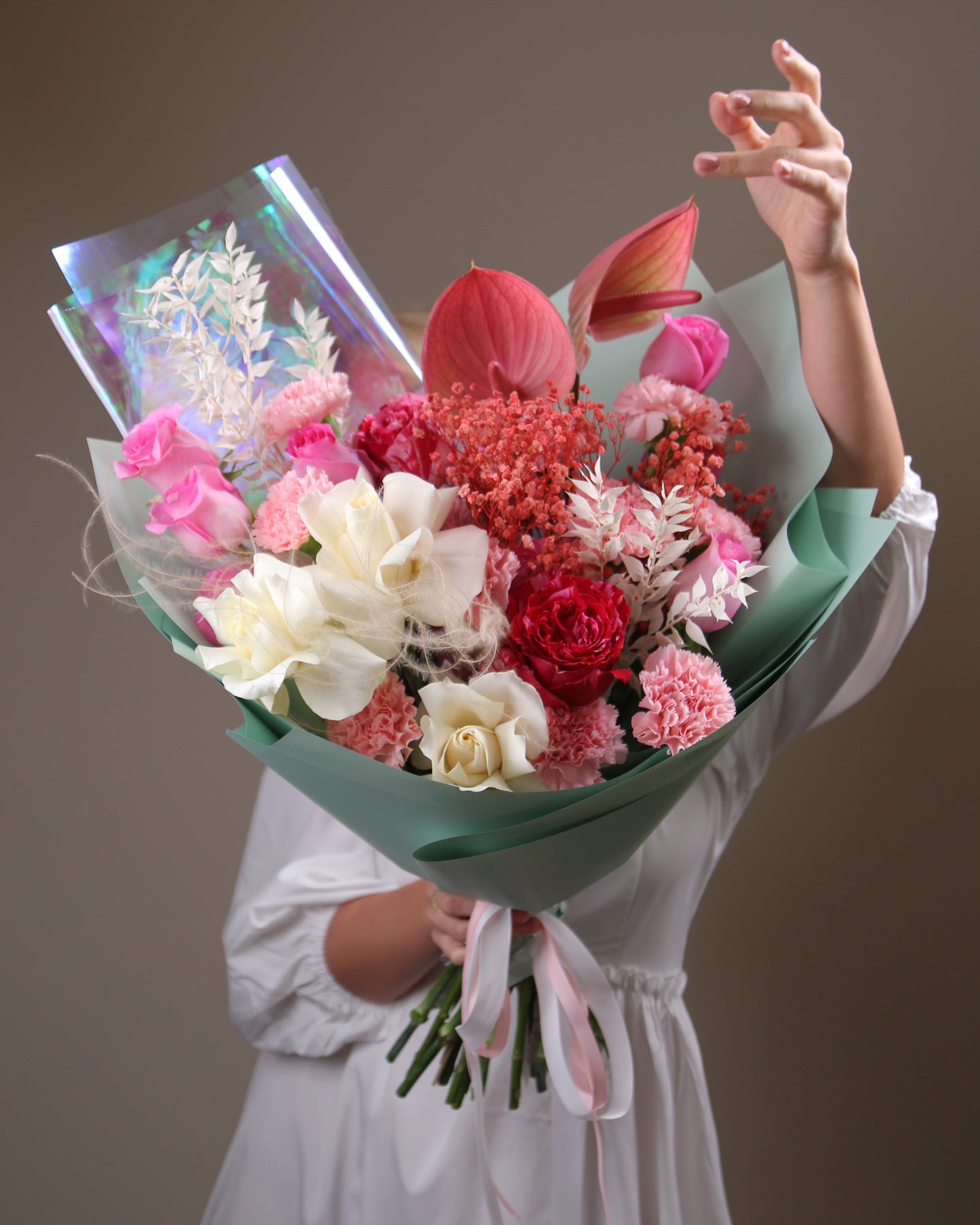 Bouquet "Mint raspberry"