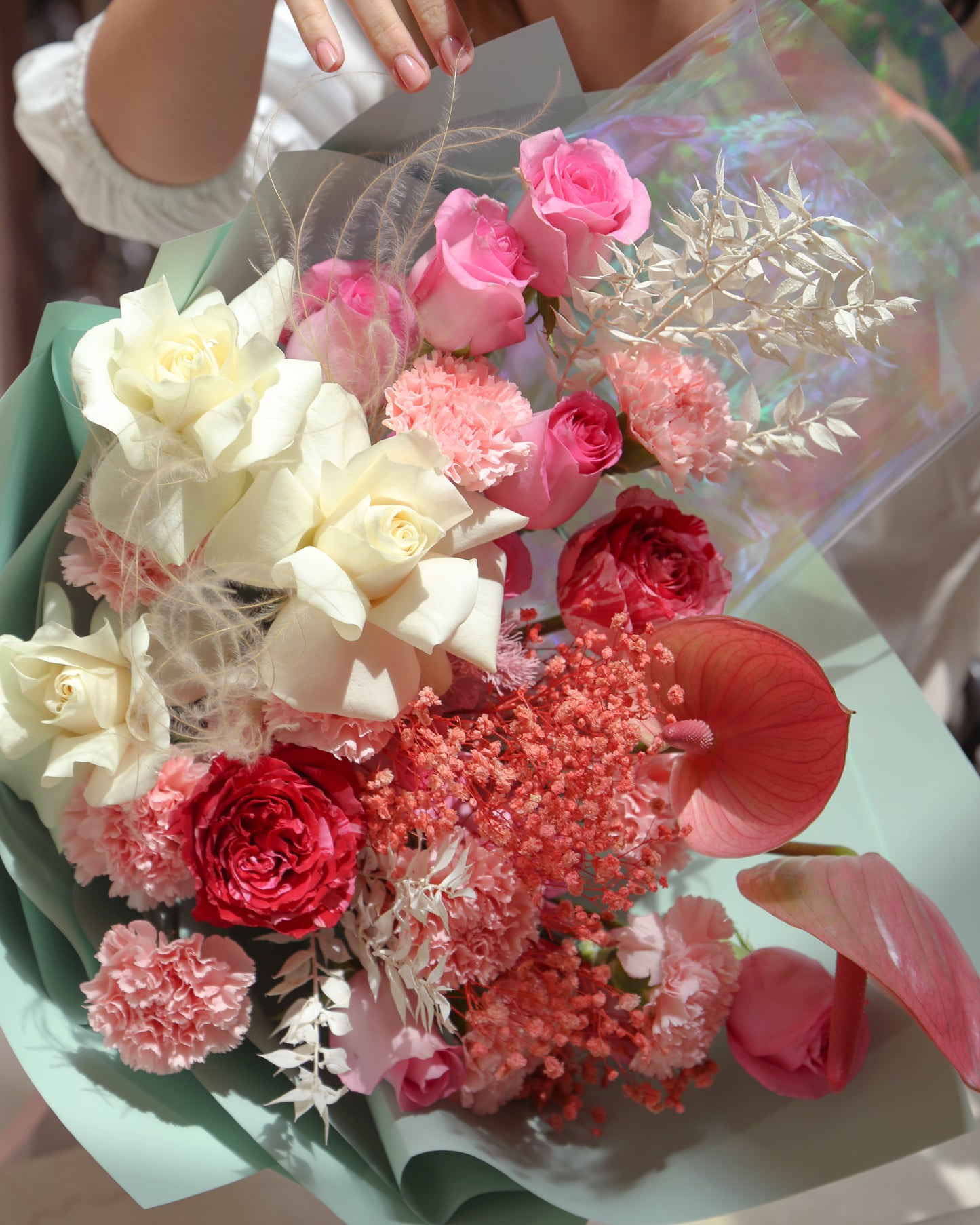 Bouquet "Mint raspberry"