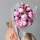Mono bouquet of peonies