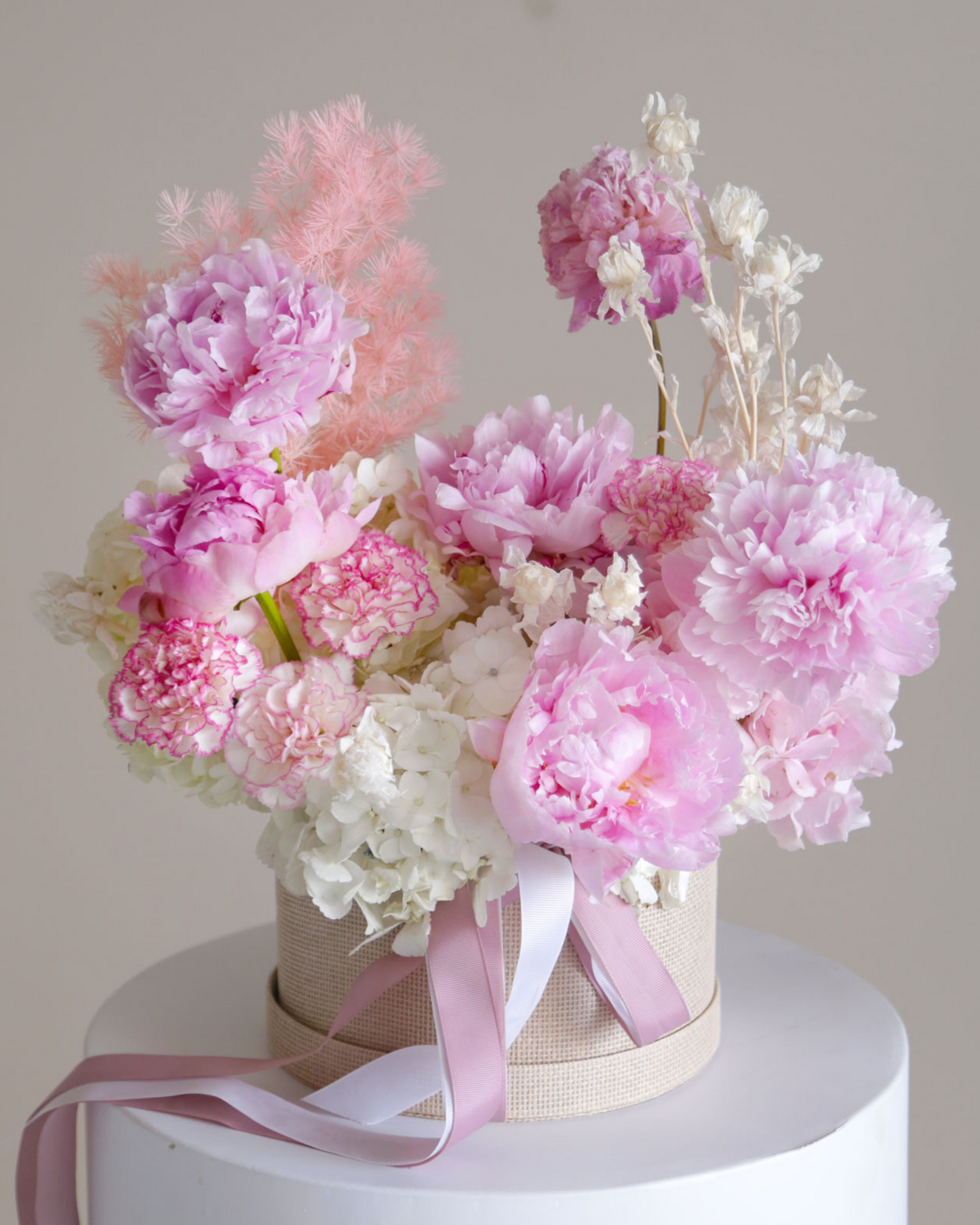 Flower box " Juicy peony"