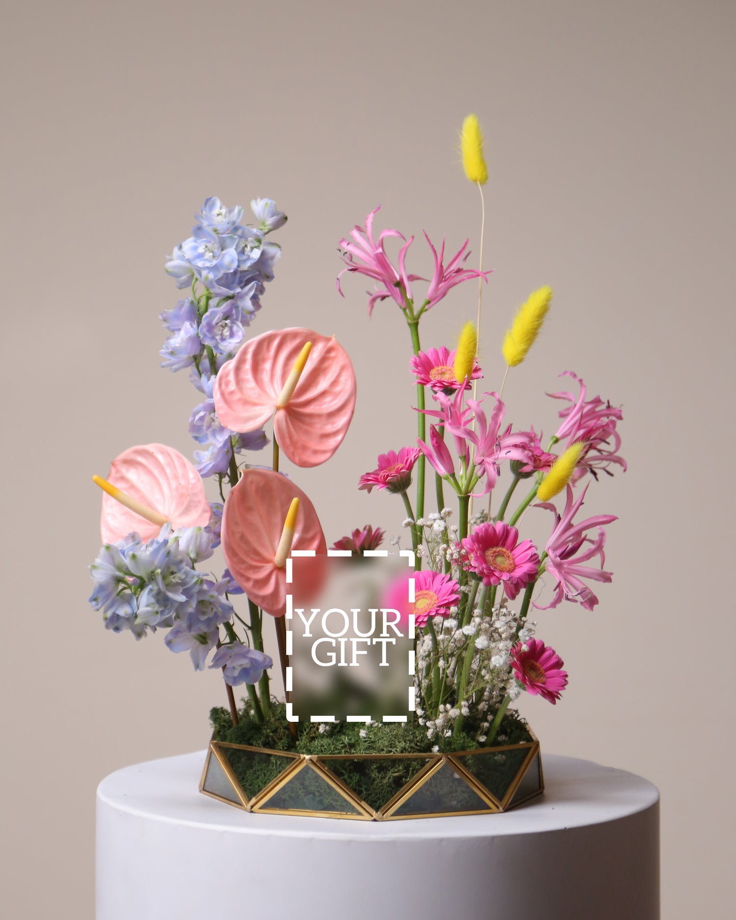 Gift arrangment "Pink rain"