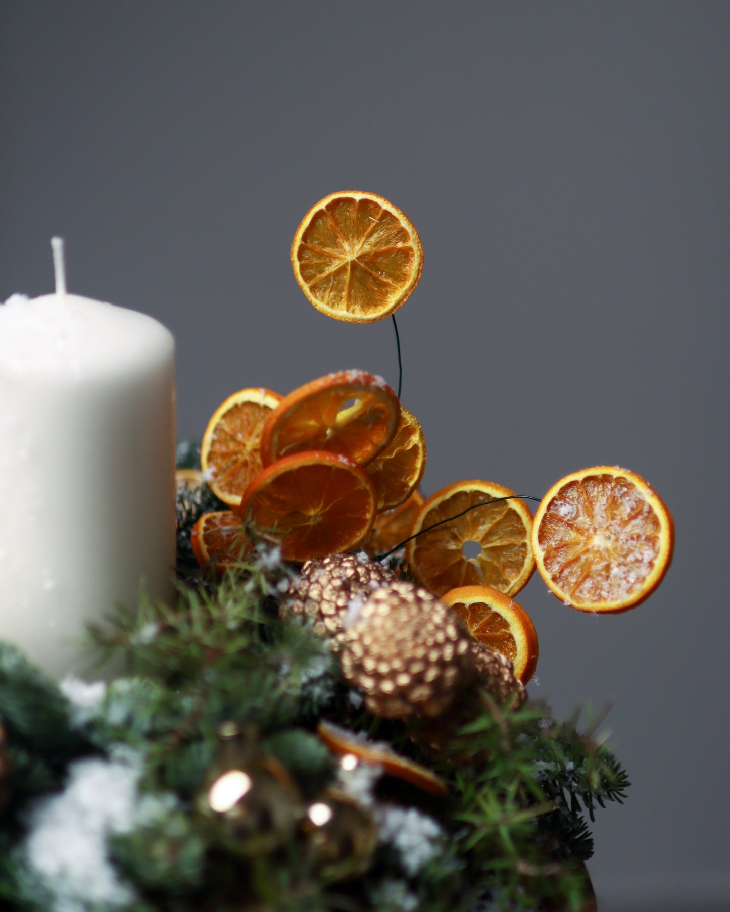 Сomposition with a candle "Orange"